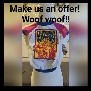 MARVEL NWT GUARDIANS OF THE GALAXY RETRO TEE DOG/CAT SIZE MEDIUM NEVER WORN